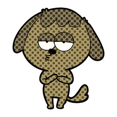 cartoon bored dog