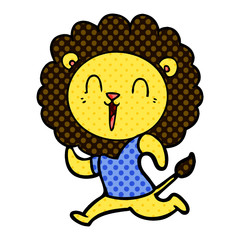 laughing lion cartoon