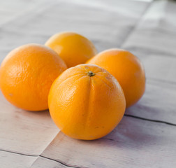 oranges on white background