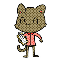 cartoon happy cat