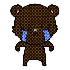 Fototapeta premium crying cartoon bear