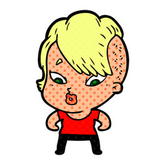 cartoon surprised girl
