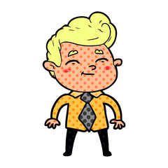 happy cartoon man