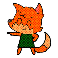 cartoon happy fox