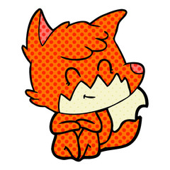 cartoon friendly fox