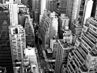 USA, Nowy Jork: Widok z lotu ptaka wieżowców Manhattanu. - 186668186