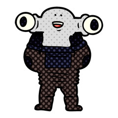 friendly cartoon alien