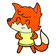 cartoon happy fox