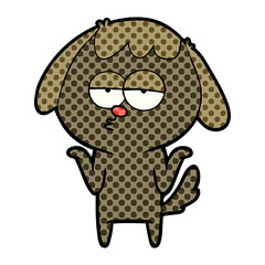 cartoon bored dog