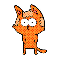 happy cartoon cat
