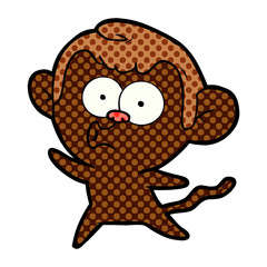 cartoon surprised monkey