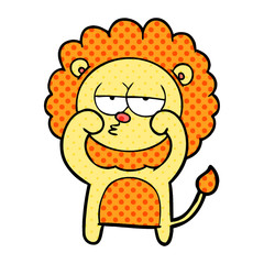 cartoon bored lion