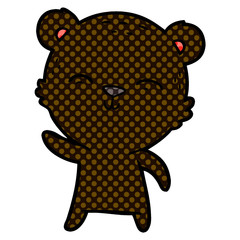 happy cartoon bear