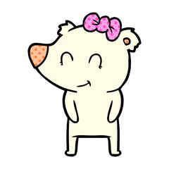 Obraz premium female polar bear cartoon