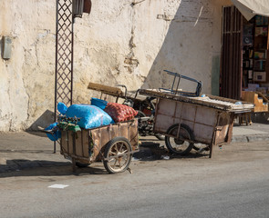 narrow old streets morocco marakech in the kasbah