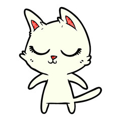 calm cartoon cat