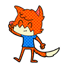 cartoon friendly fox