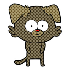 nervous dog cartoon