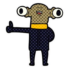 friendly cartoon alien