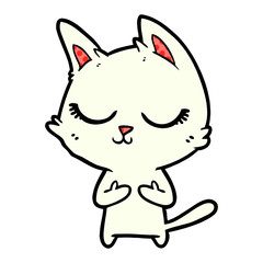 calm cartoon cat