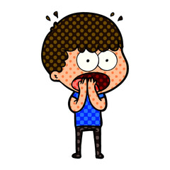 cartoon shocked man
