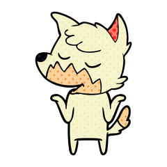 friendly cartoon fox