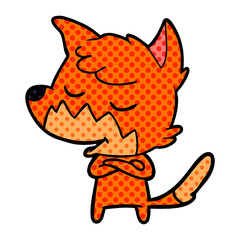 friendly cartoon fox