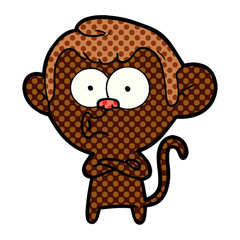 cartoon hooting monkey