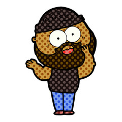 cartoon bearded man