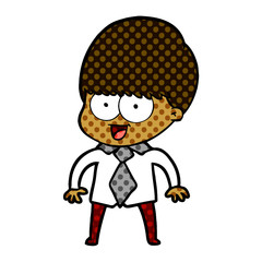 Obraz premium happy cartoon boy