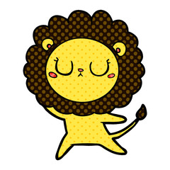 cartoon lion dancing