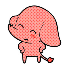 Obraz premium cute cartoon elephant