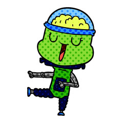 happy cartoon robot