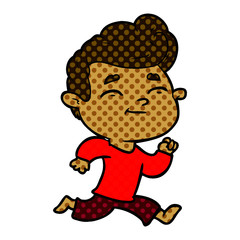 running cartoon man