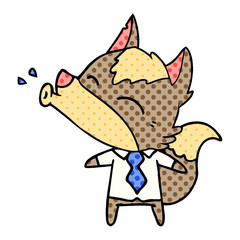 howling wolf boss cartoon