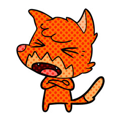 angry cartoon fox