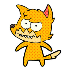 cartoon grinning fox