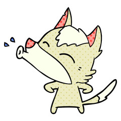 howling wolf cartoon