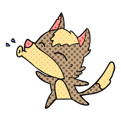 howling wolf cartoon