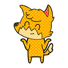 cartoon happy fox