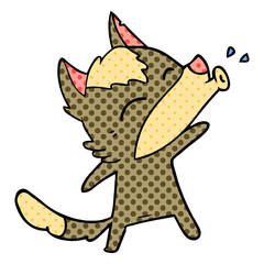 howling wolf cartoon