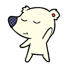 happy cartoon polar bear