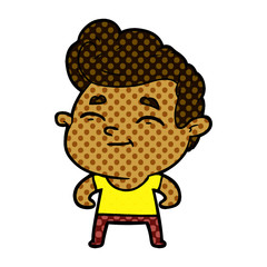 happy cartoon man
