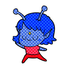 cartoon alien girl