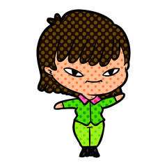 cartoon woman