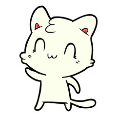 cartoon happy cat