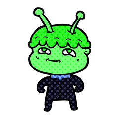 friendly cartoon spaceman