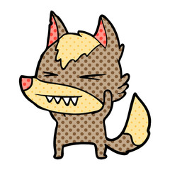 angry wolf cartoon