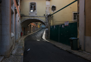 The streets of old Lisbon. Portugal.