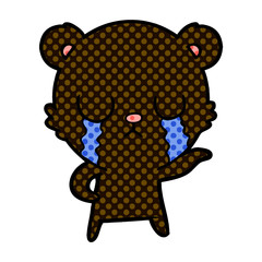 crying cartoon bear